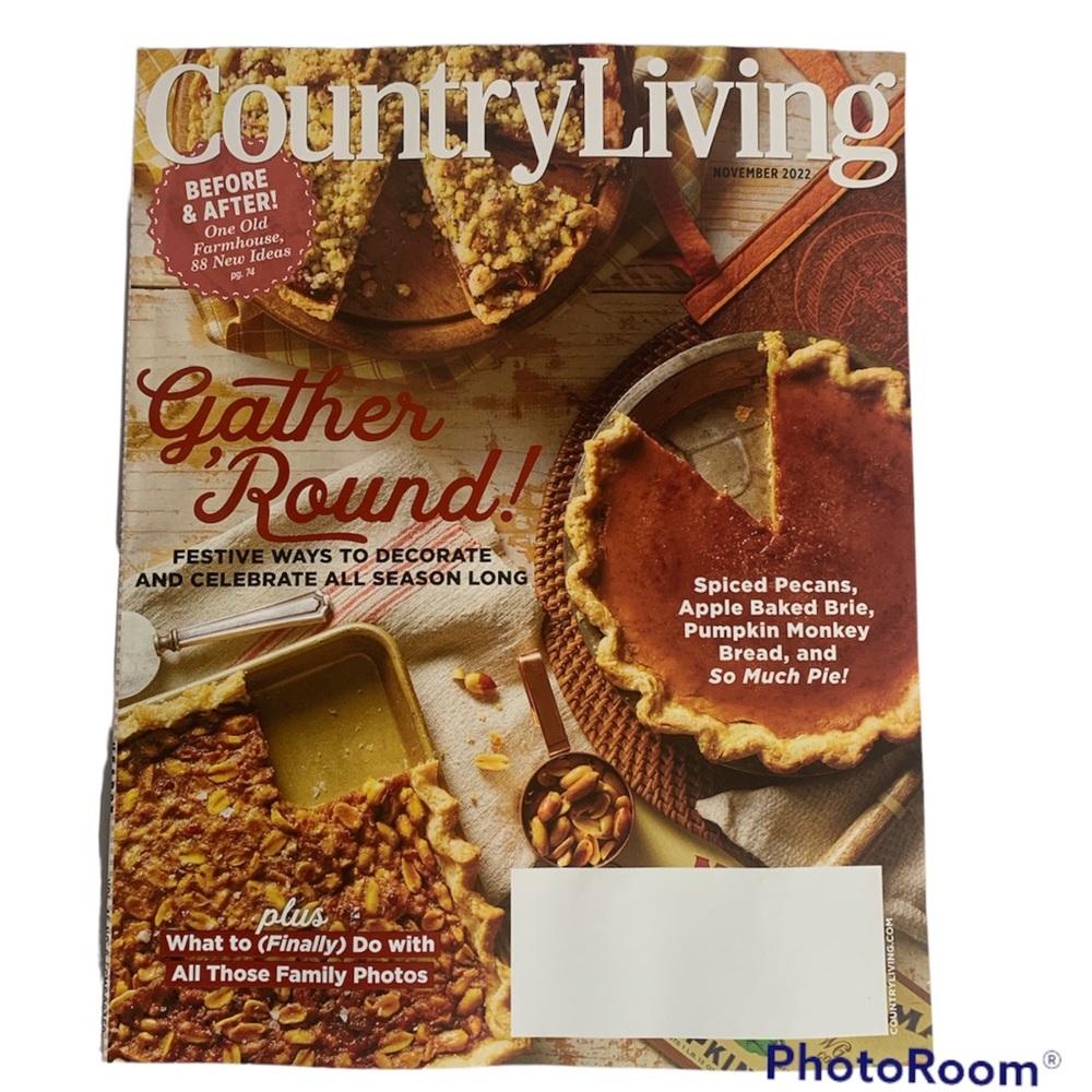 Country Living Magazine November 2022 Gather Round Festive Ways To Decorate Pie